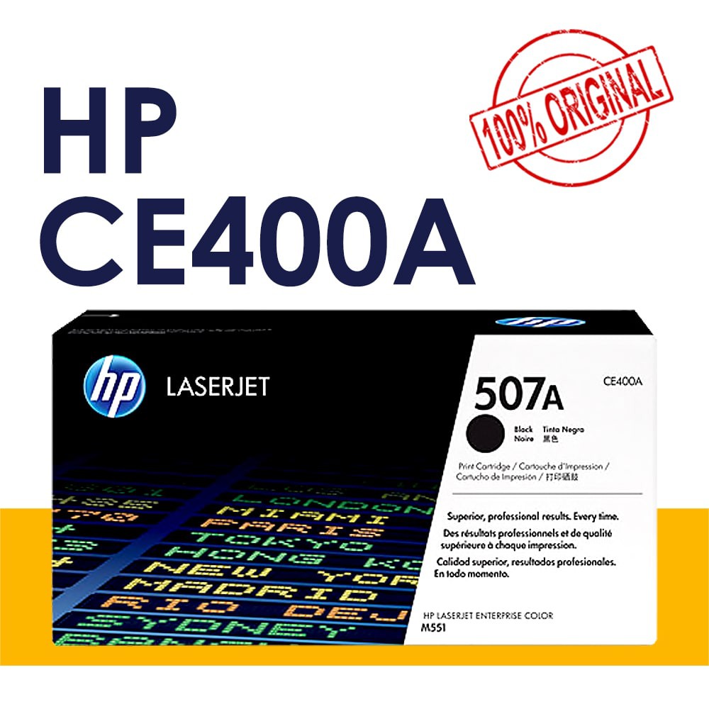 CE400A [ORIGINAL] HP 507A Black Original LaserJet Toner Cartridge ...
