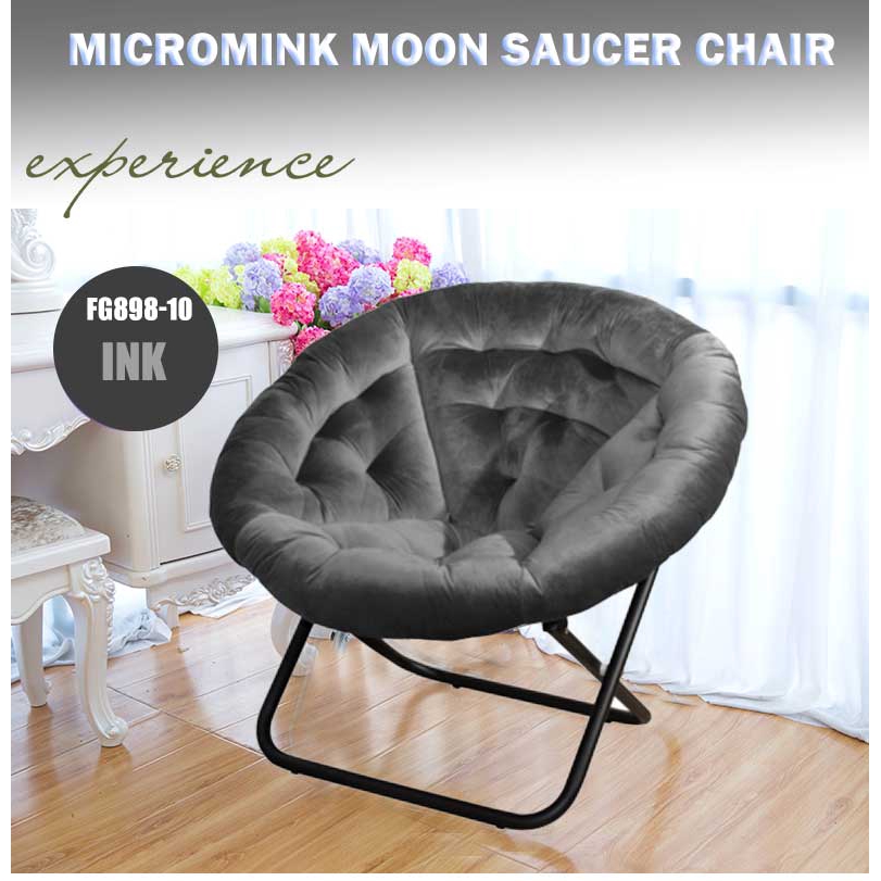 【𝑷𝒓𝒆𝒎𝒊𝒖𝒎】KOSI FLOWER  Foldable Micromink Moon Saucer Relax Chair Sofa [100% Made In Malaysia]