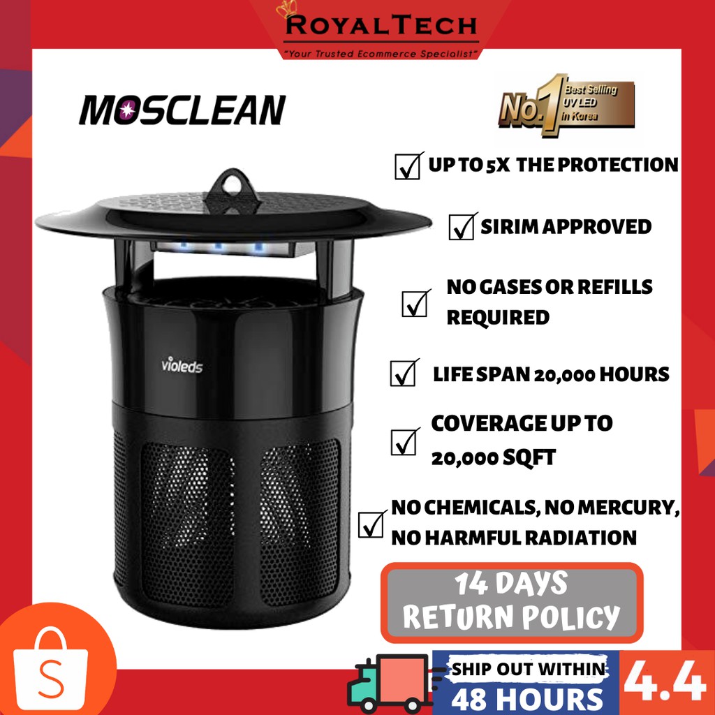 Mosquito Trap UV LED Killer Insect Trap MOSclean IS1 No Zapper Sound