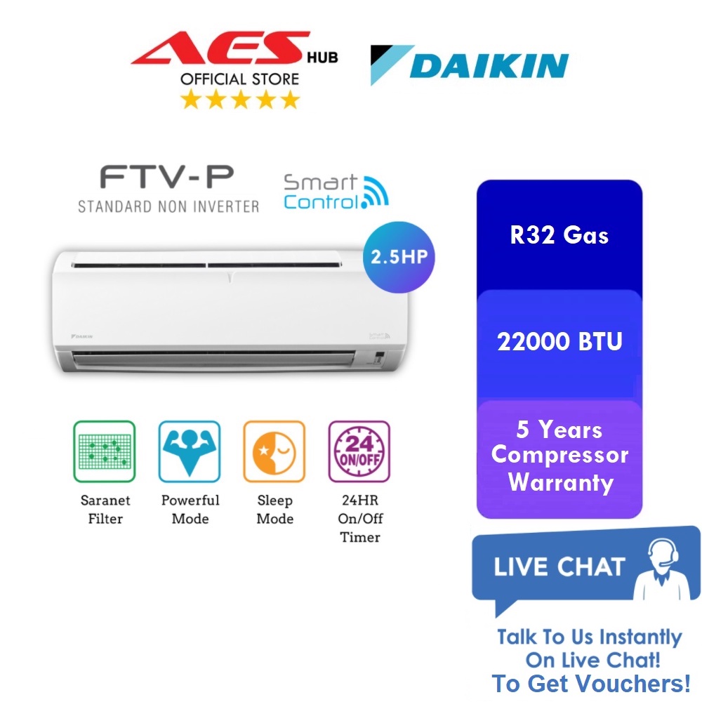 SPECIAL PROMO 1 DAY WITHOUT LIMIT !Daikin Air Conditioner 2.5HP Non
