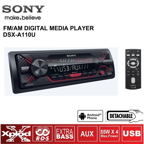 Sony DSX-A110U FM USB Car Digital Media Player