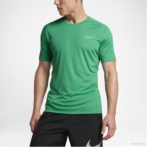 green nike miler t shirt