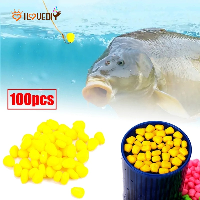 100 Pcs/Bag Simulated Corn Kernel Bait 1cm / Cornflavored Floating