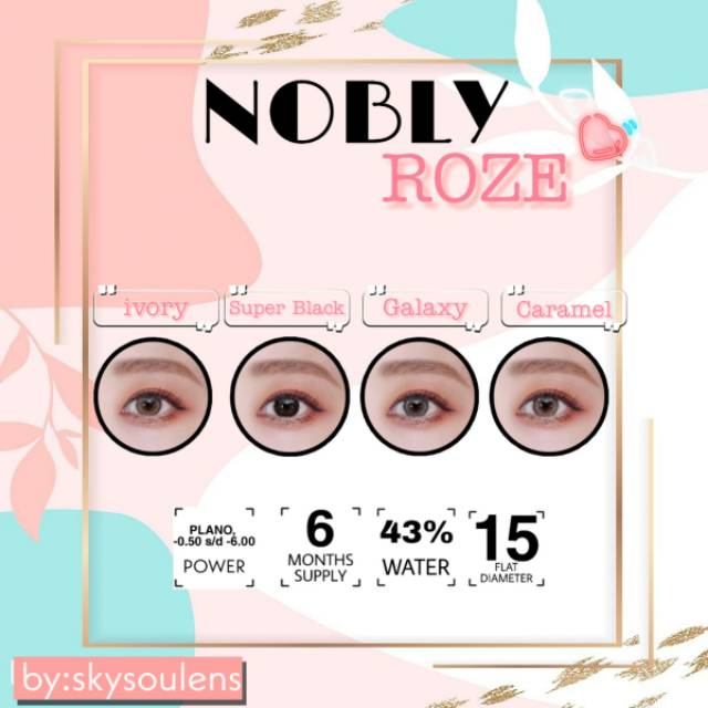 Softlens Nobly Roze Ready Normal And Minus Free Lencase Shopee Malaysia