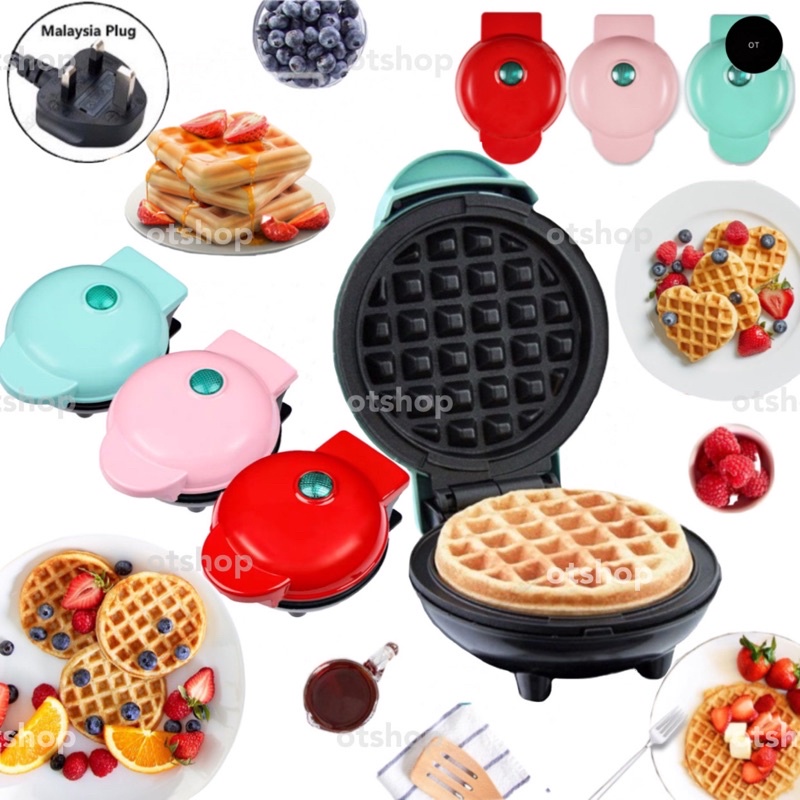 Mini Waffle Maker Non Stick Waffle Machine DIY Kitchen DIY Cake Baking Breakfast Machine Electric Waffles Maker Bubble