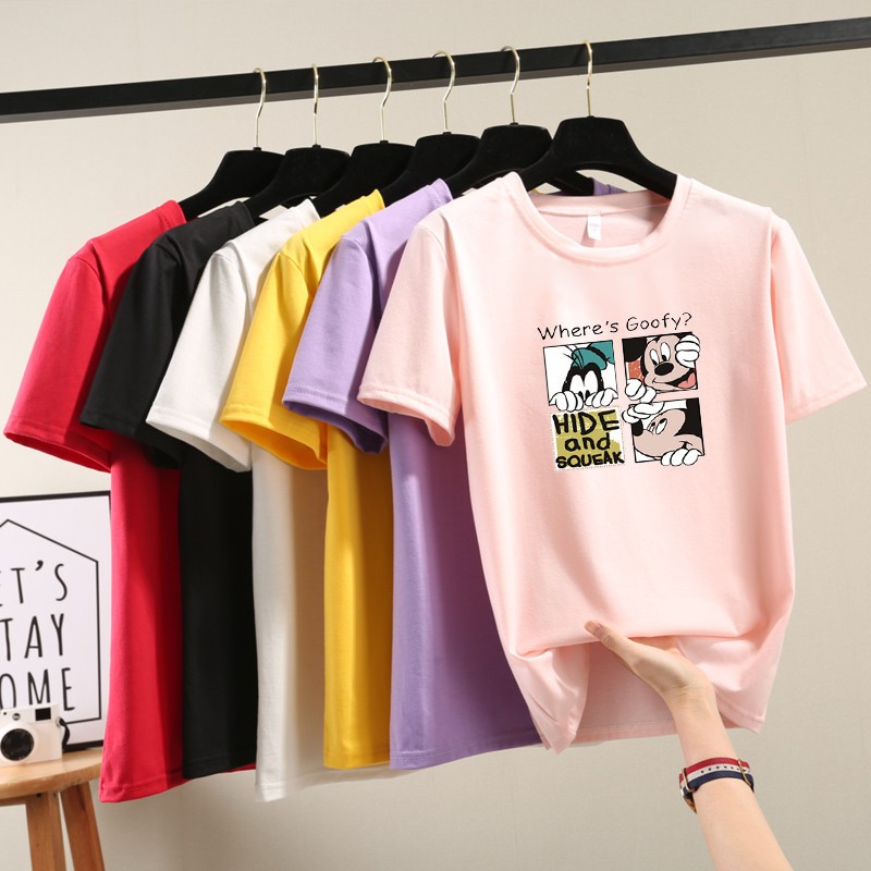 Summer Casual T-Shirt Female Tee Mickey Mouse For Women Short Sleeve Girls  Tops Shirt | Shopee Malaysia