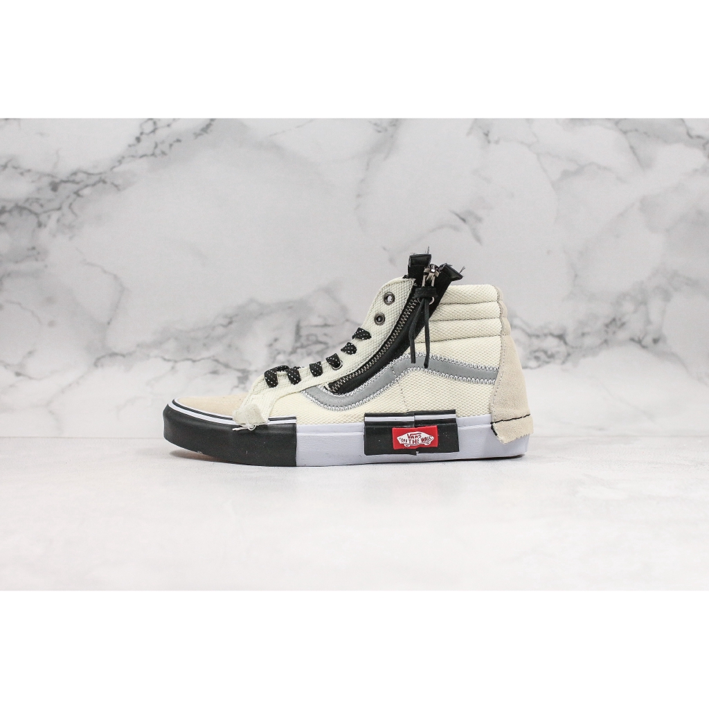 vans deconstructed sk8 hi black
