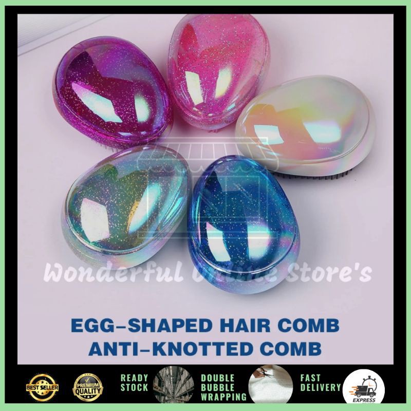 WONDERFUL Magic Antistatic Hair Brush Tangle Detangling Egg Shape Comb