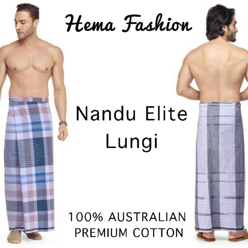 Nandu Brand Lungi Sarong India Lelaki Random Colour Shopee Malaysia
