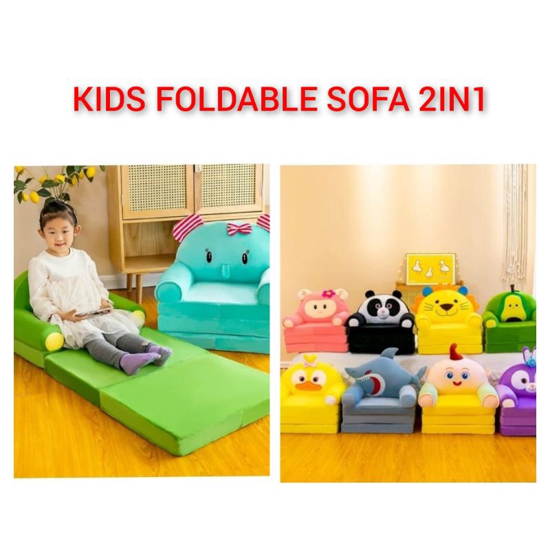 Clear Stock 2/3 Layer Children Baby Sofa Cartoon Foldable Sofa kanakkanak 2in1. Shopee Malaysia