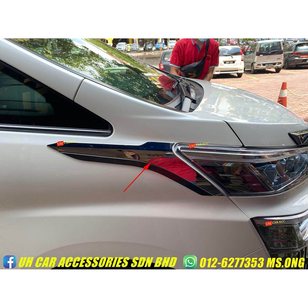 Toyota Vellfire ANH30 2015-2020 Headlamp Chrome Garnish Cover vellfire