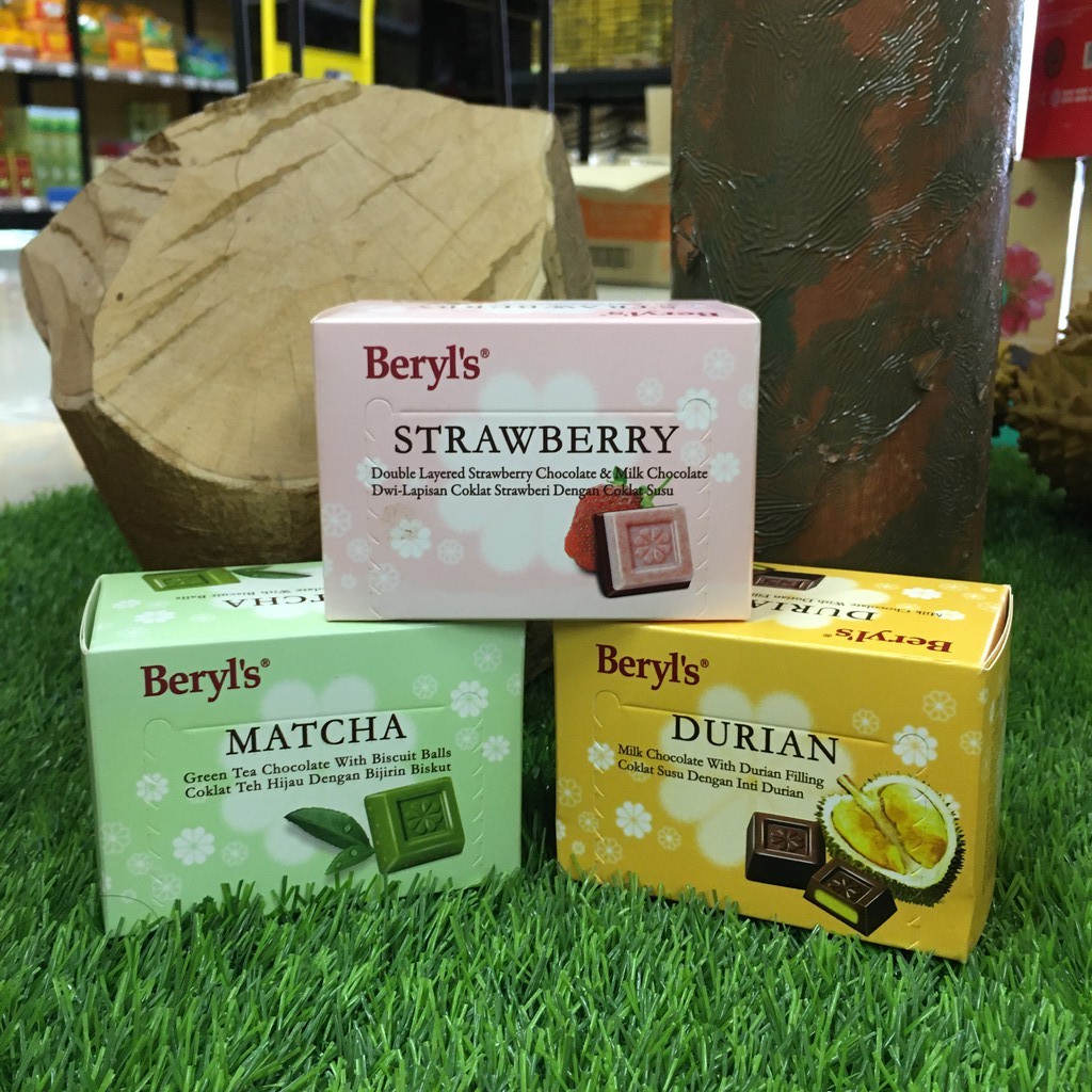 Beryl’s Durian/Matcha/Strawberry Chocolate 60g | Shopee Malaysia