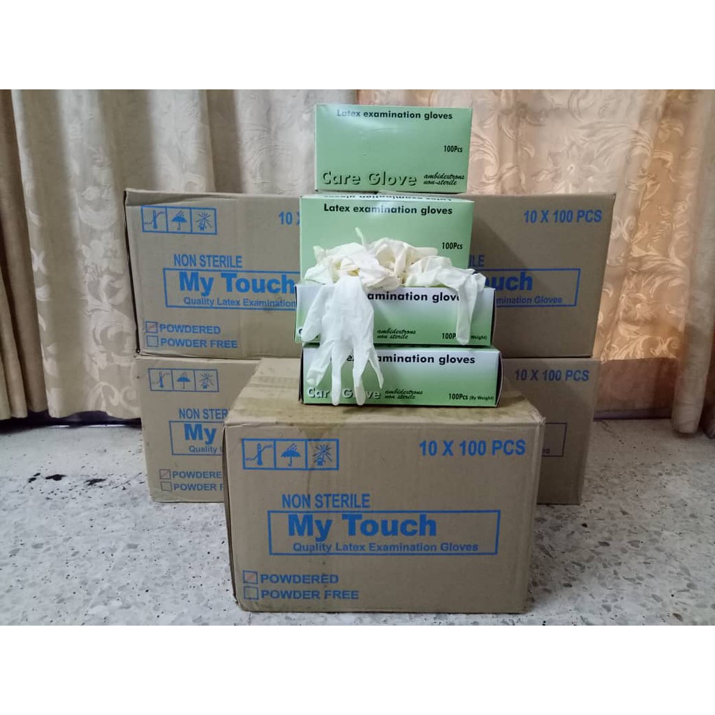 Latex Examination Glove 100pcs Powdered Shopee Malaysia 8203