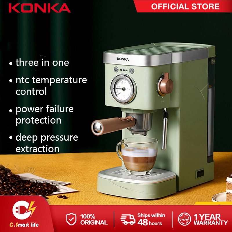 Konka Espresso Italian Classic Retro Coffee Machine Coffee Powder
