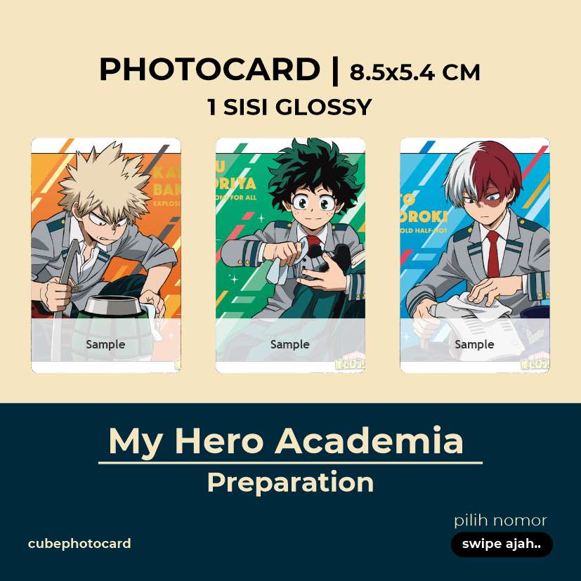 My Hero Academia Preparation Boku no Hero Academia Anime Card Shopee