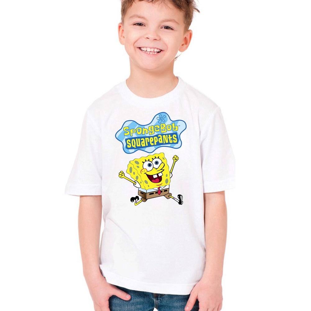 Cute SpongeBob Squarepants Childs Kids T-Shirts Girls Boys Graphic Tee Shirt Top 