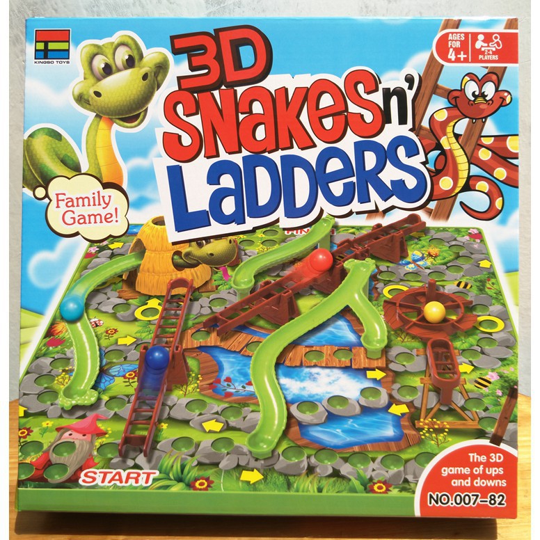 3D Snakes Ladder Family Table Board Game Permainan Kanak Kanak | Shopee ...