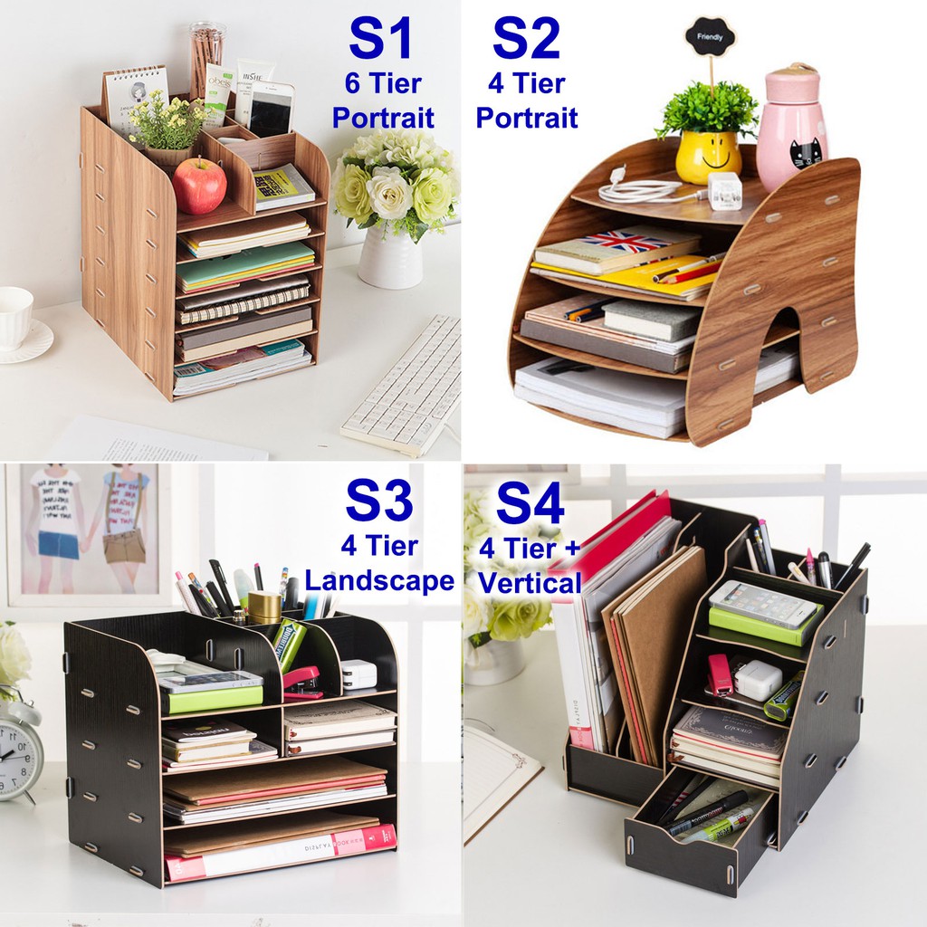 Book rack, desktop book rack, wood rack DIY table book rack, wooden book shelf, rak buku, rak