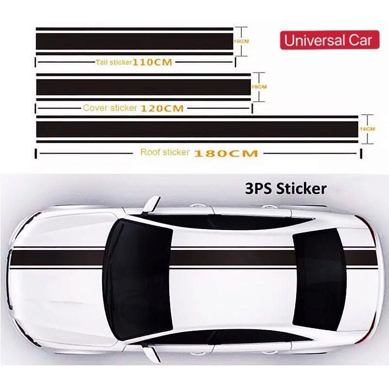(3pcs) 1 Set Stripe Lining Sticker Cutting Vinly