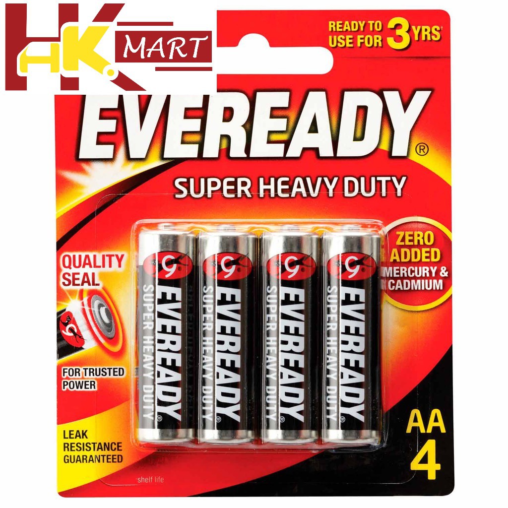 Eveready Super Heavy Duty Battery 4pcs | Shopee Malaysia