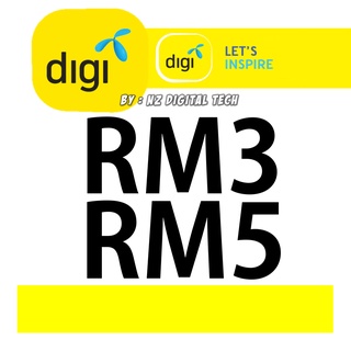 RM3 RM5 Digi & Tonewow - Nilai Rendah Murah Cheap ( Topup Top up Reload - Instant Direct Masuk ) - Prepaid