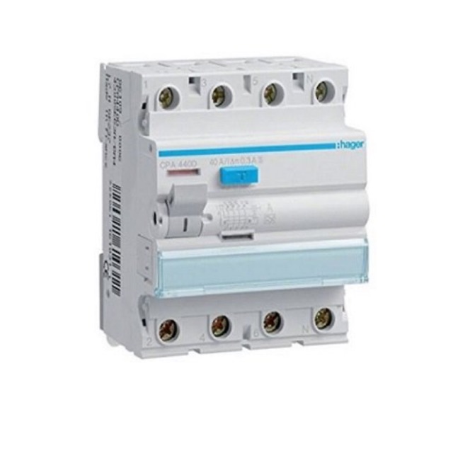 HAGER 63A 4 POLE 30mA/100MA/ 300MA ELCB RCCB 100% ORIGINAL | Shopee ...