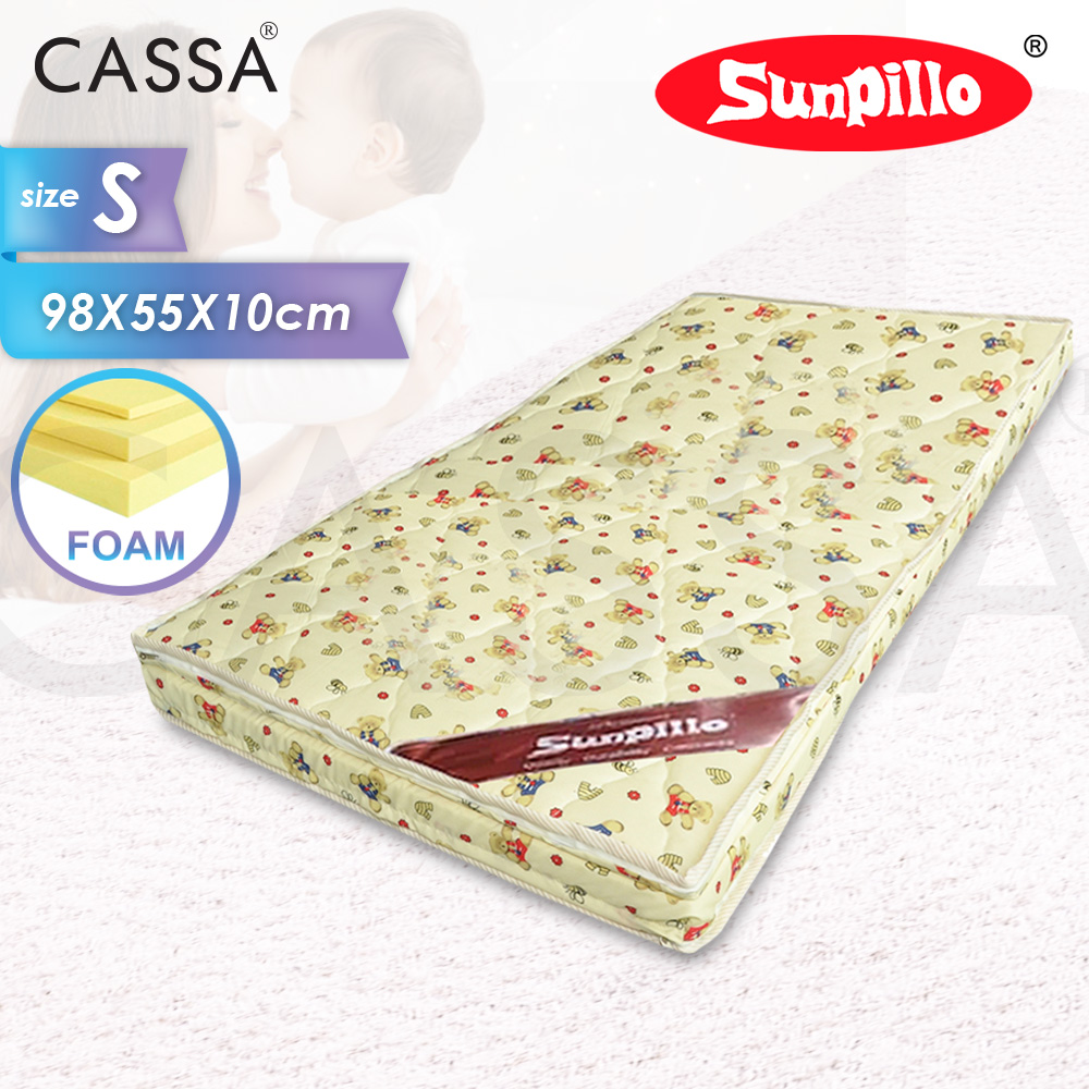 Cassa Rubber Foam/Coconut Fibre/Silk Fibre Baby Mattress & Cotton Bedsheet (Fit to Baby Cot 93cm, 100cm and 120cm)