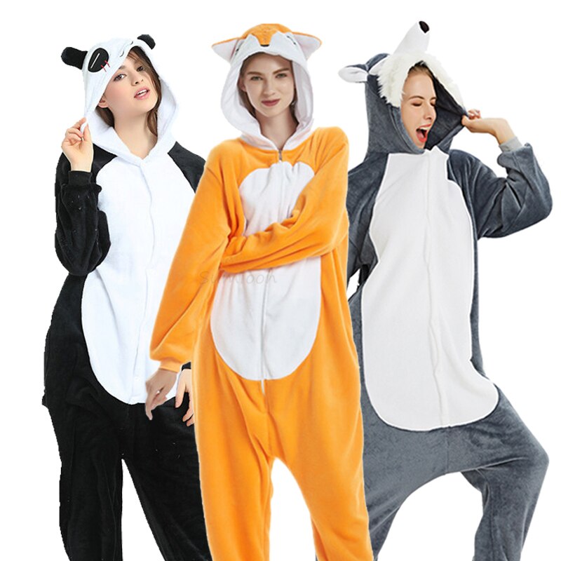 Unisex Animal Unicorn Pajamas Kigurumi Rabbit Cartoon Onesie Sleepwear ...