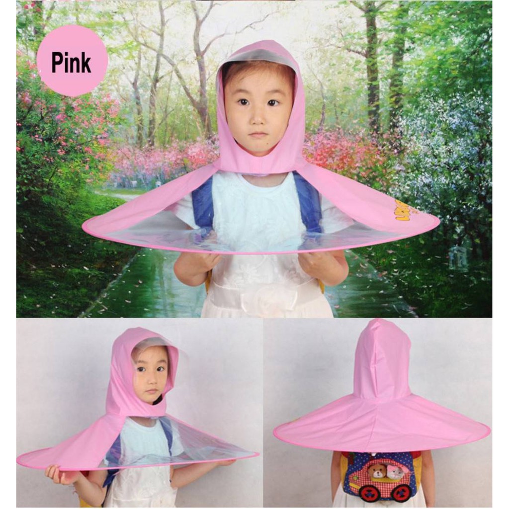 Creative Raincoat Umbrella Headwear Hat Cap Outdoor Child Rain Coat Cover Transparent Umbrellas