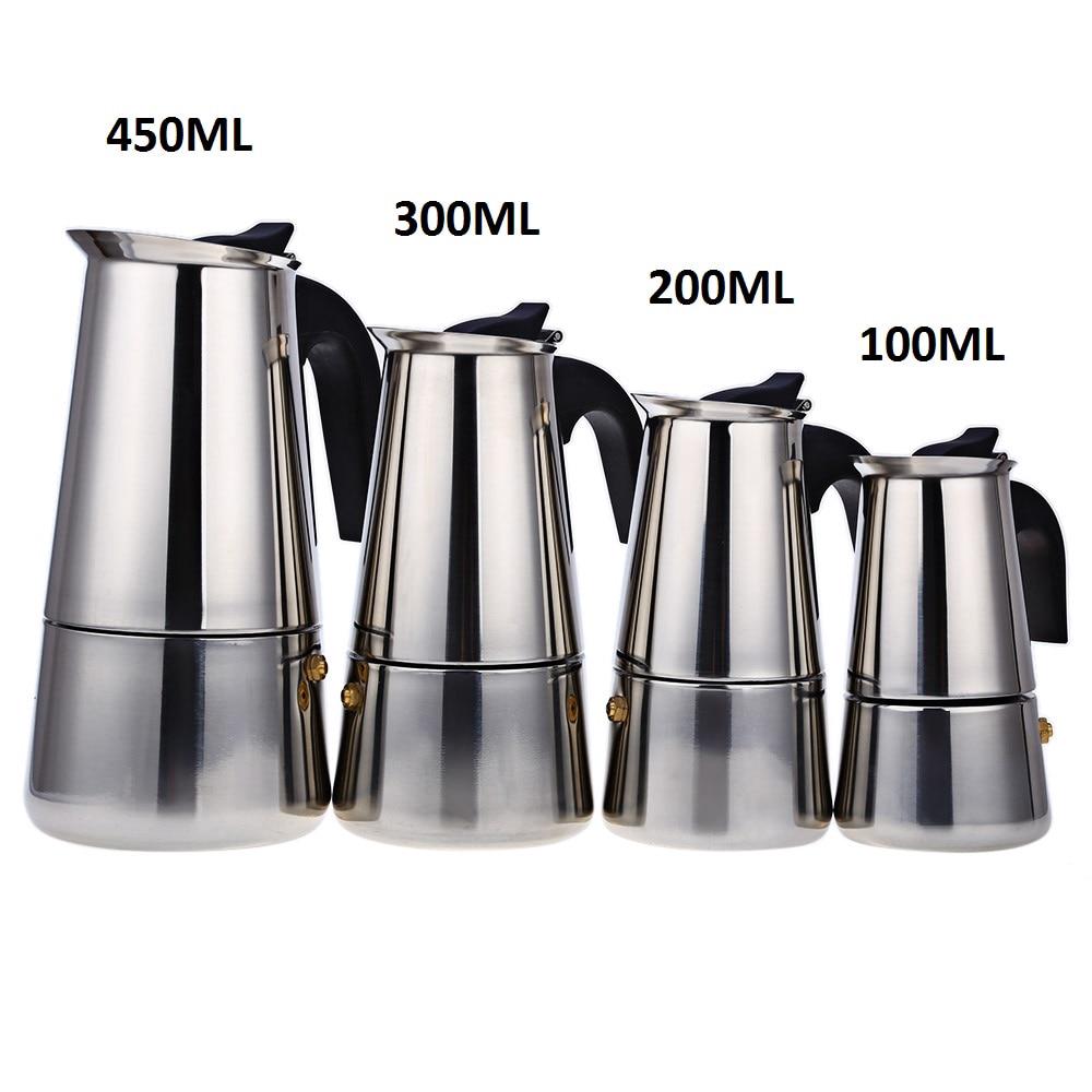 LAFA Stainless Steel Moka Pot Coffee Maker Pot Mocha Espresso Latte
