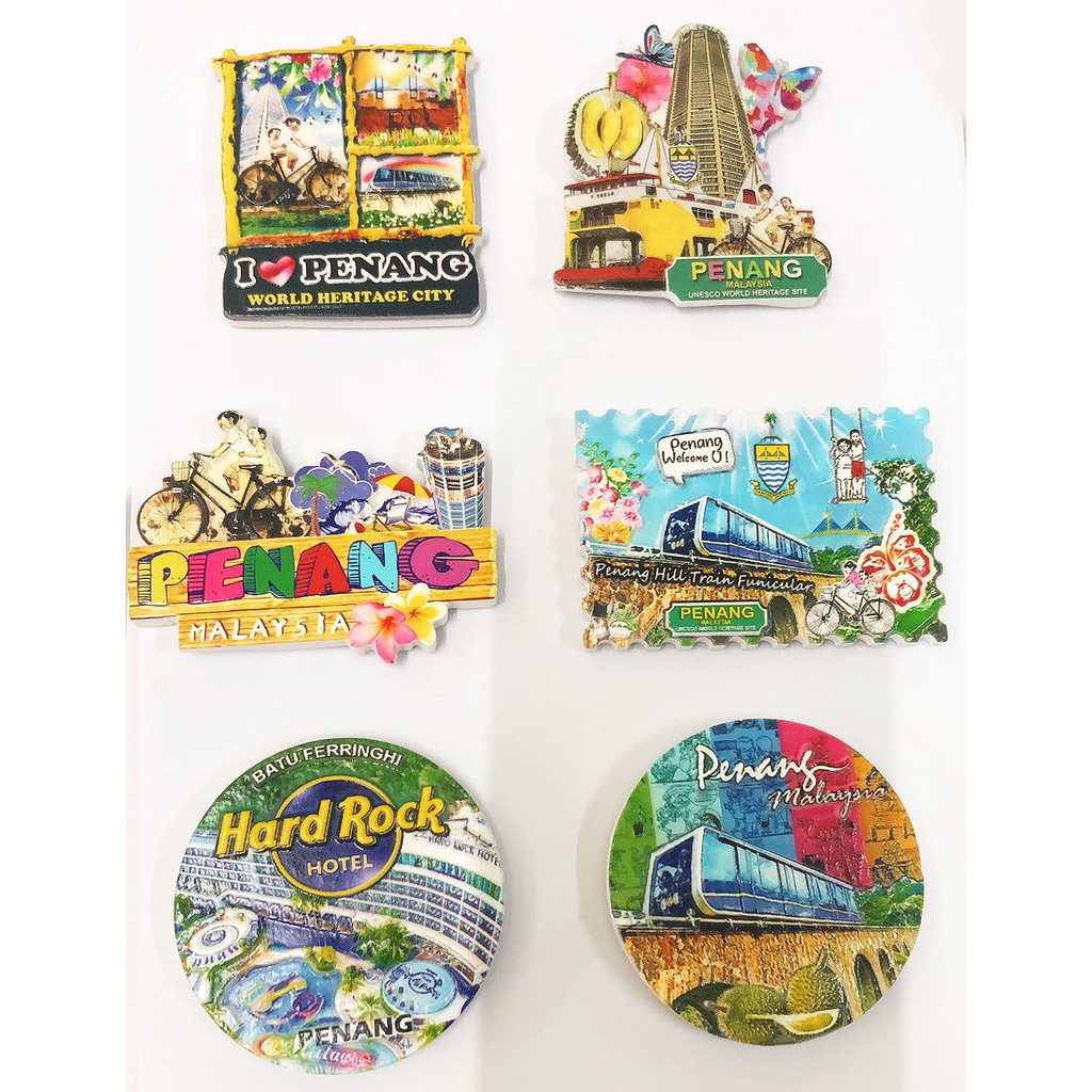 PENANG SOUVENIR 3D RESIN FRIDGE MAGNET  槟城旅遊記念品 树脂3D冰箱貼  PENANG  PETI SEJUK HADIAH CENDERAHATI卜
