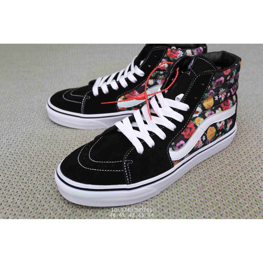 New Arrival Original Vans Men And Women Classic Rose Flower