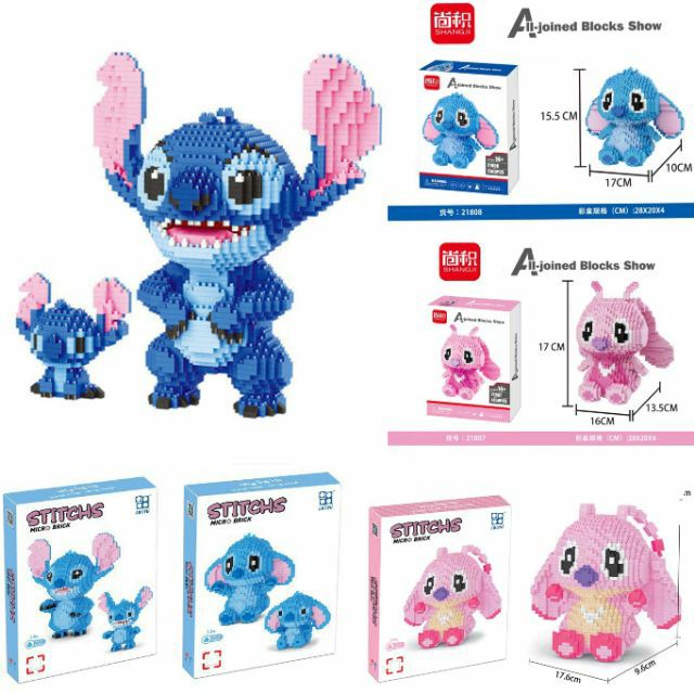 [Ready Stock] Stitch Line Bear DIY Building Blocks Diamond Nano Block ...