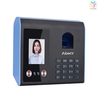 ۞ IN STOCK  Aibecy Intelligent Attendance Machine Face Fingerprint Password Recognition Mix Biometric Time Clock for Employees with Voice Broadcast Function Support Multi-language