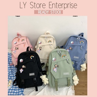 Korean Style Backpack College School Bag Beg Sekolah Menengah Beg ...