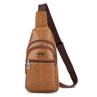 mens chest bag leather