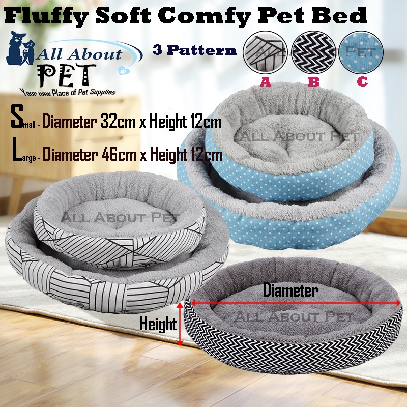 Local Delivery-Sweet Colour Cat Bed Round Bed Sleeping Bed Plush Pet Bed Comfortable Cushion /Tilam Kucing Anjing