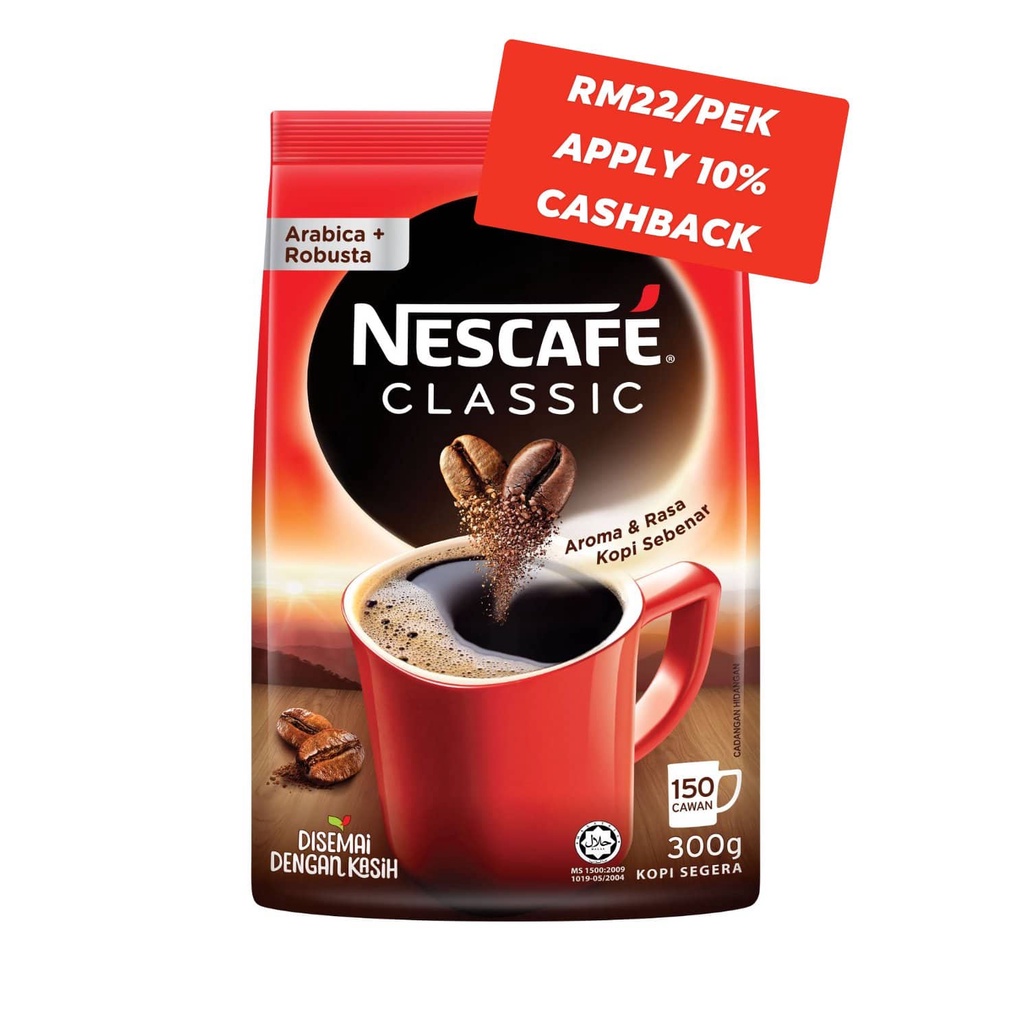 Nescafe Classic Instant Coffee Refill Pack (330g/300g) Shopee Malaysia