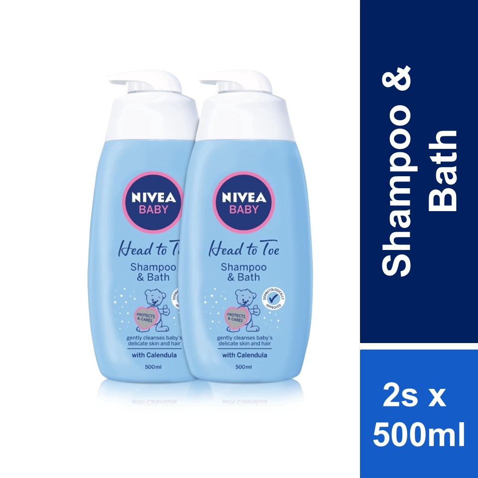 Nivea Baby Head To Toe Shampoo & Bath 500ml x 2 Shopee Malaysia