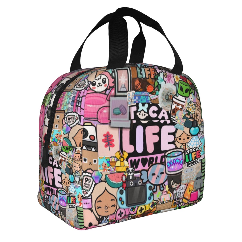 TOCA BOCA Lunch Bag Lunch Box Bag Insulated Fashion Tote Bag Lunch Bag