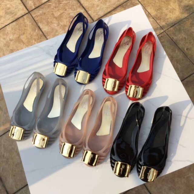 5 Colour Ferragamo Original Single Jelly Shoes Soft And