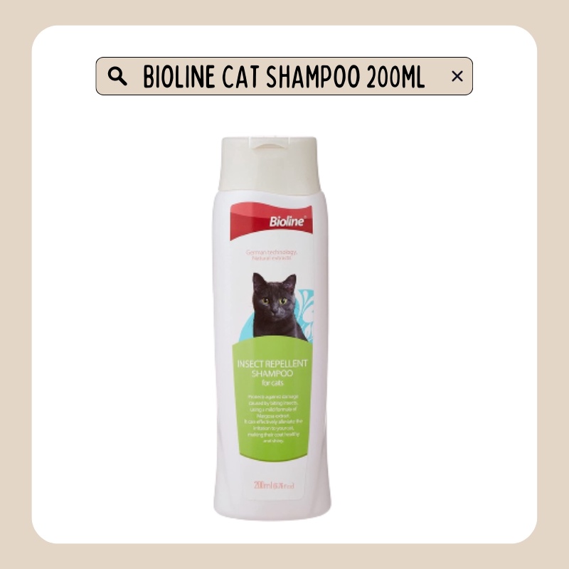 Bioline Cat Shampoo Insect Repellent Shampoo Kucing 200ML Shopee Malaysia