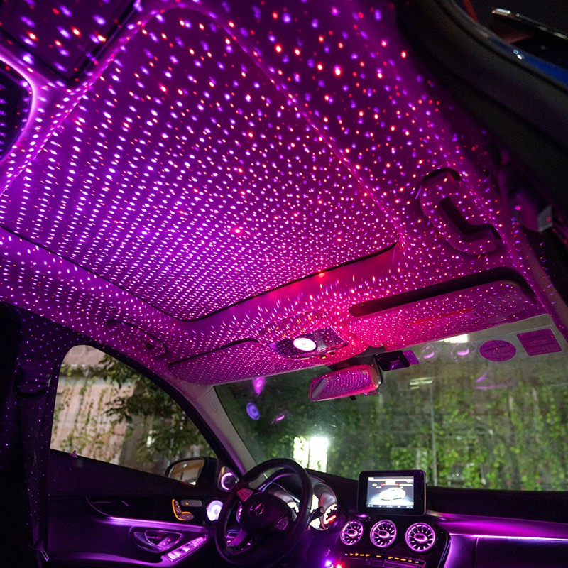 Led Starry Light Car Interior Mini LED Star Laser Atmosphere Ambient Projector Lights USB Auto Decoration Roof Lamp