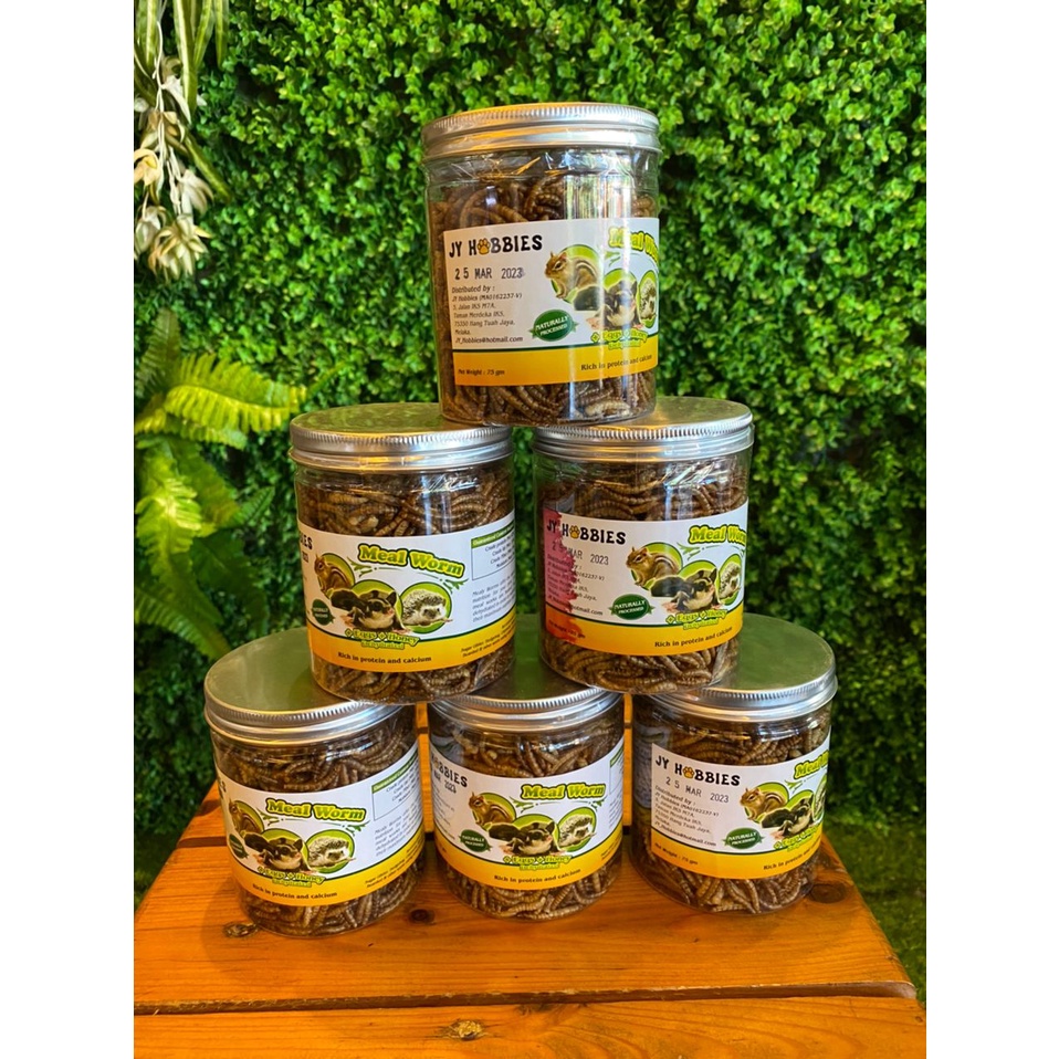Dried Mealworms  (Small Pet) (Sugar Glider) (Hedgehog) (Reptiles) (Fish) & (Bird) 75g