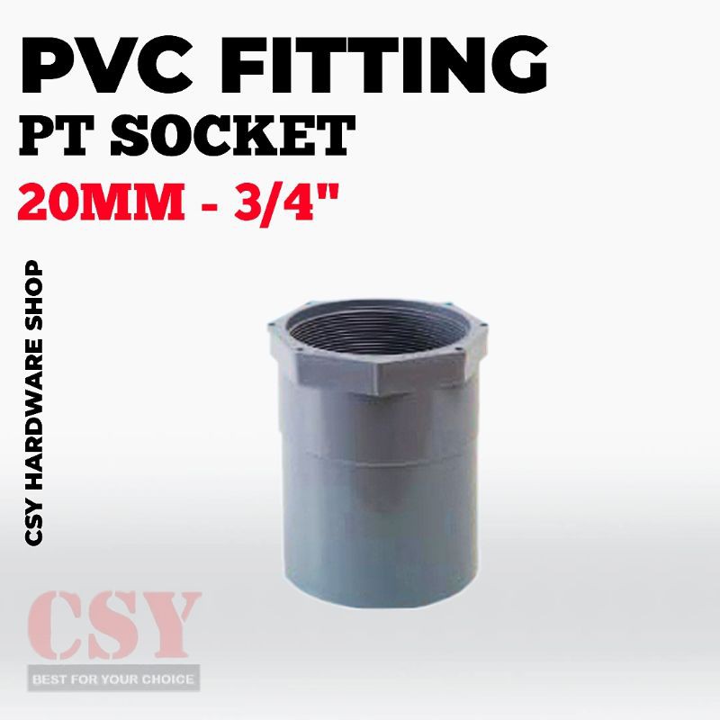 Pvc Fitting Pt Socket Mm Penyambung Paip Pvc Pt Soket