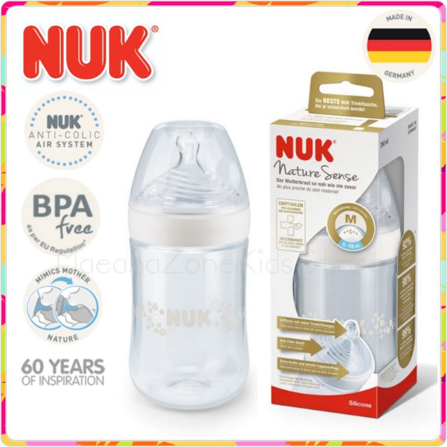 nuk nature sense 260ml bottle
