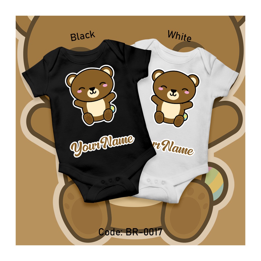 Cute Bear Baby Rompers Onesie One Piece Shirt Custom  Made 