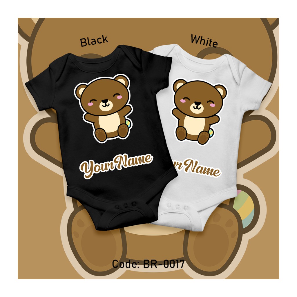 Cute Bear Baby Rompers Onesie One Piece Shirt Custom Made Cute Bear Baby Rompers Onesie One Piece Shirt Custom Made
