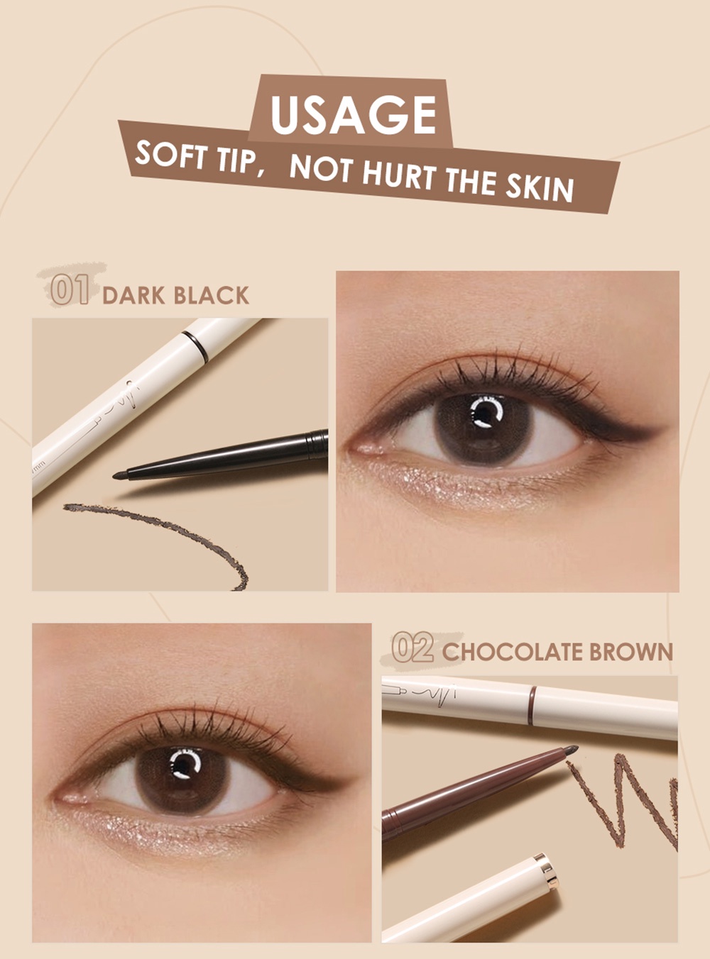 Focallure Confidencehalo Waterproof Ultraslim Eyeliner Gel Pencil 1