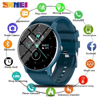 SKMEI Smart Watch Waterproof Fitness Tracker Full Touch Screen Heart Rate Multifunctional Sport Running Watch Jam Telefon Blood Pressure Monitor Bluetooth For Android iOS